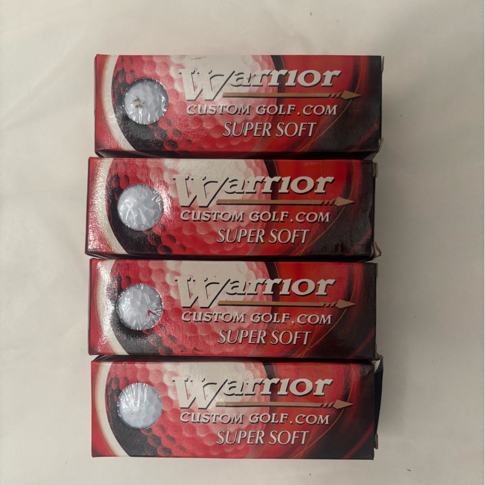 Warrior Custom Golf Balls Super Soft 4 Packs (12 Balls) #1-#4 Golf Balls New